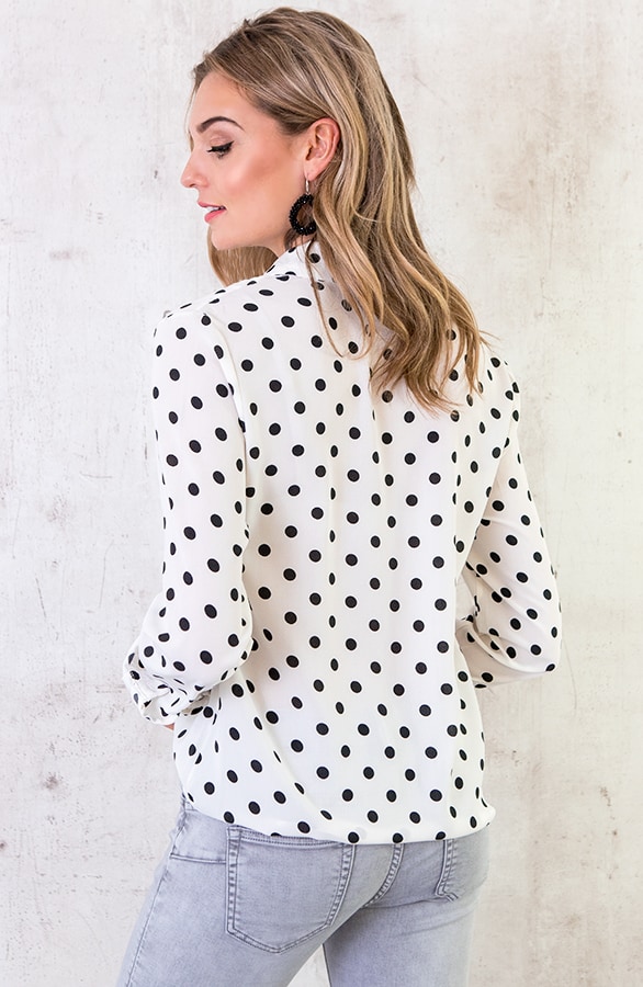 Stippen Blouse Wit – shoparchief, foto 5