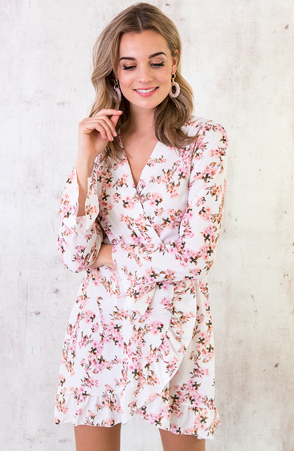 Bloemen Jurk Creme – shoparchief, foto 7