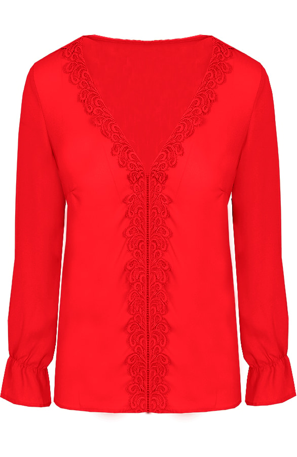 Blouse Kant Rood – shoparchief