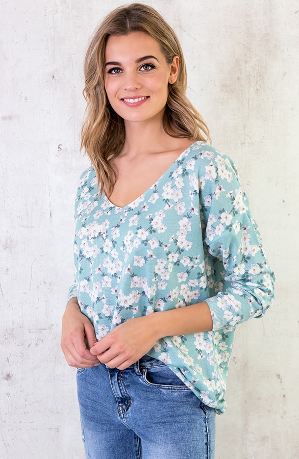 Bloemen Trui Mint – shoparchief