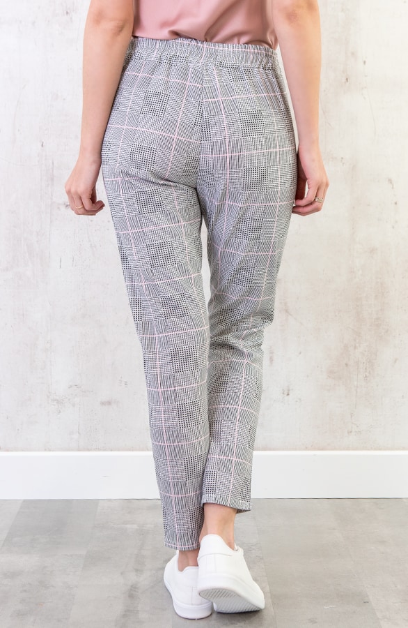 Geblokte Broek Strik Grijs – shoparchief, foto 4