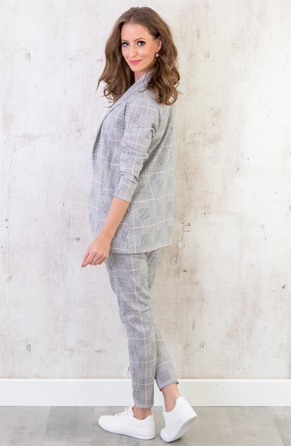 Geblokte Blazer Grijs – shoparchief, foto 4