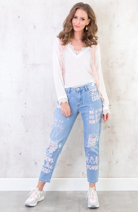 Lace Gilet Pink – shoparchief, foto 4