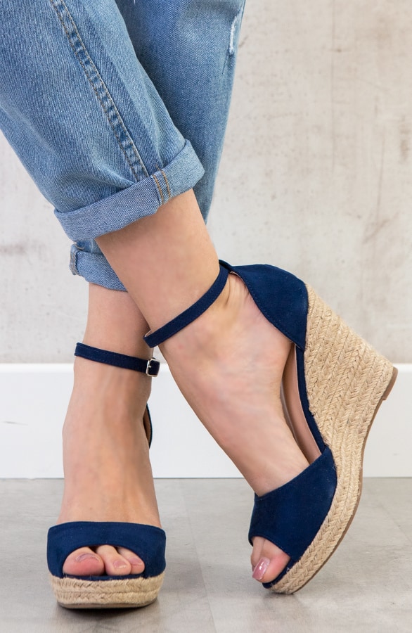 Sleehakken Suede Marineblauw – shoparchief, foto 2