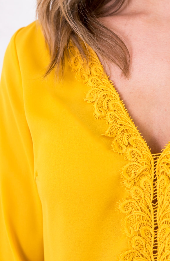 Blouse Kant Okergeel – shoparchief, foto 7