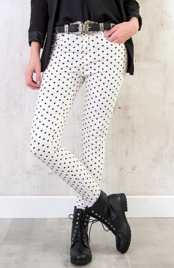 Punkte Skinny Jeans Weiß, Shoparchiv, Foto 2