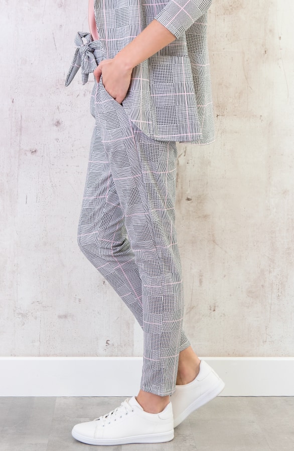 Geblokte Broek Strik Grijs – shoparchief, foto 3