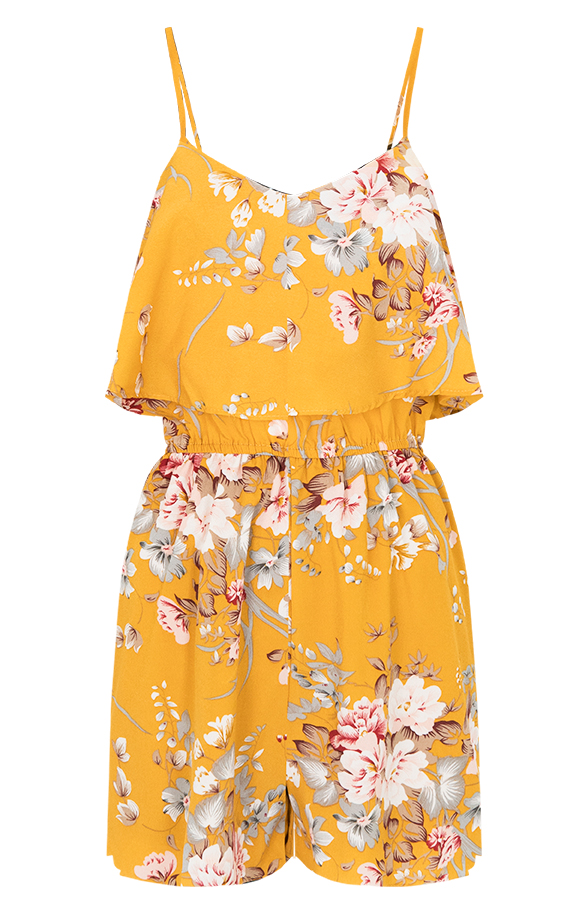 Blumen Playsuit Ockergelb, Shoparchiv, Foto 6