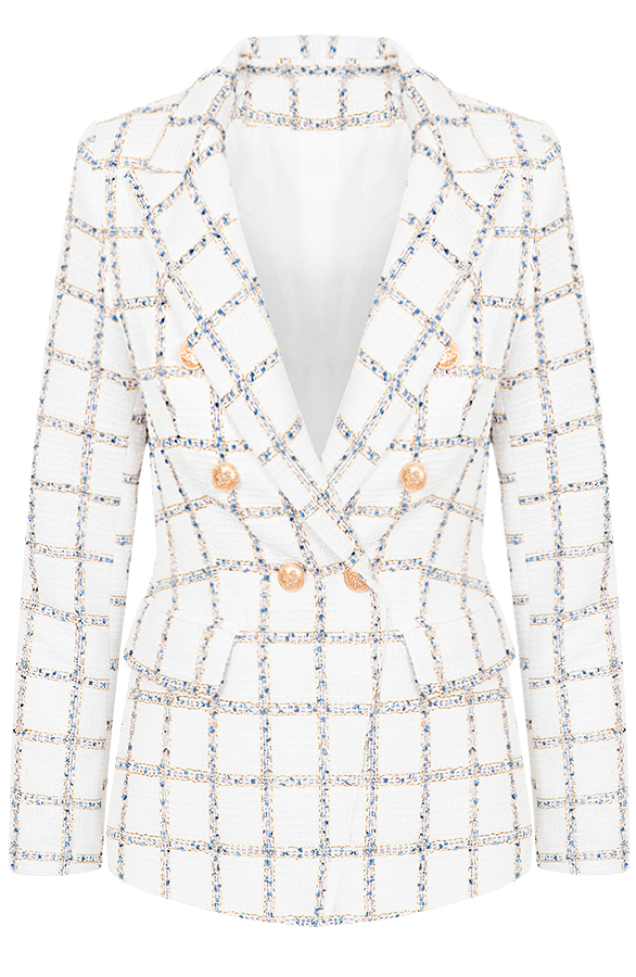 Exclusive Button Blazer Wit – shoparchief