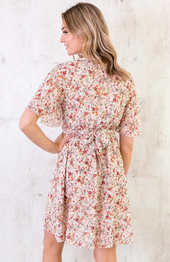 Bloemen Jurk Beige – shoparchief, foto 5