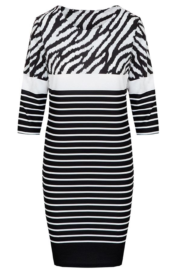 Gestreifte Tunika Mit Zebraprint, Shoparchiv