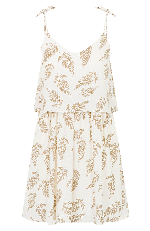 Jurk Met Bladpatroon – shoparchief