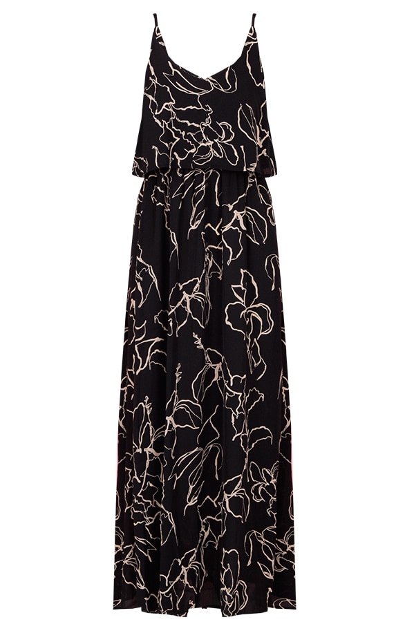 Maxi Print Jurk Dames – shoparchief
