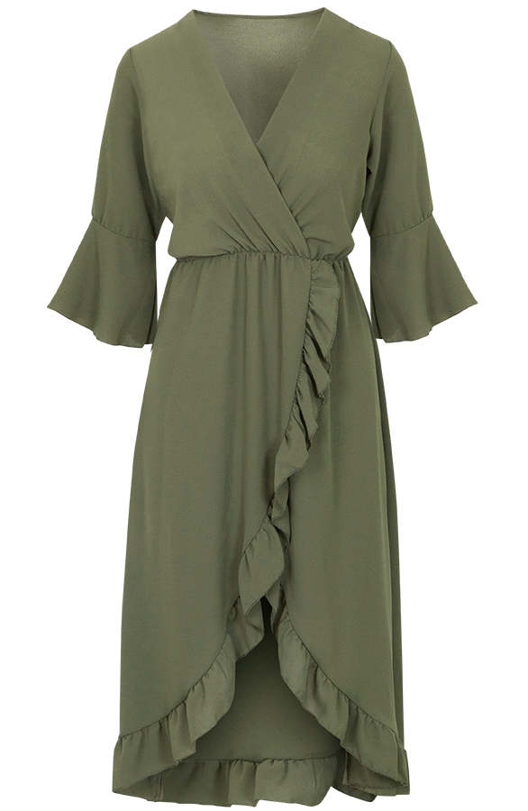 Midi Jurk Legergroen – shoparchief
