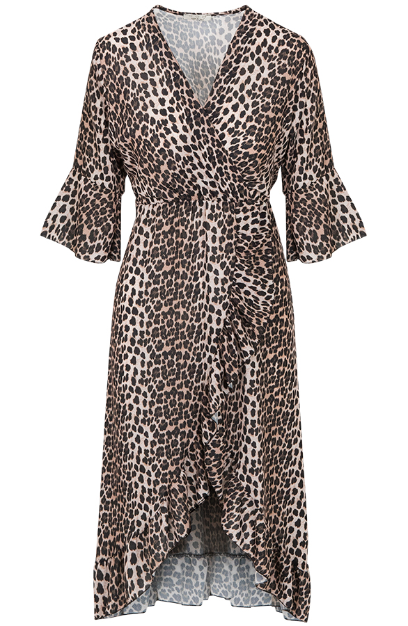 Midi Jurk Panterprint Bruin – shoparchief