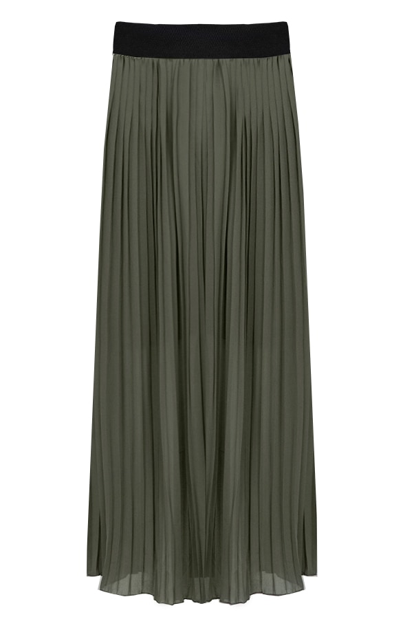 Plooirok Dames Legergroen – shoparchief