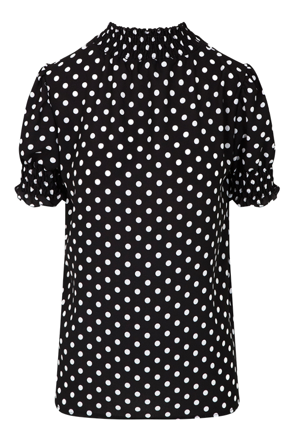 Stippen Col Top Zwart – shoparchief