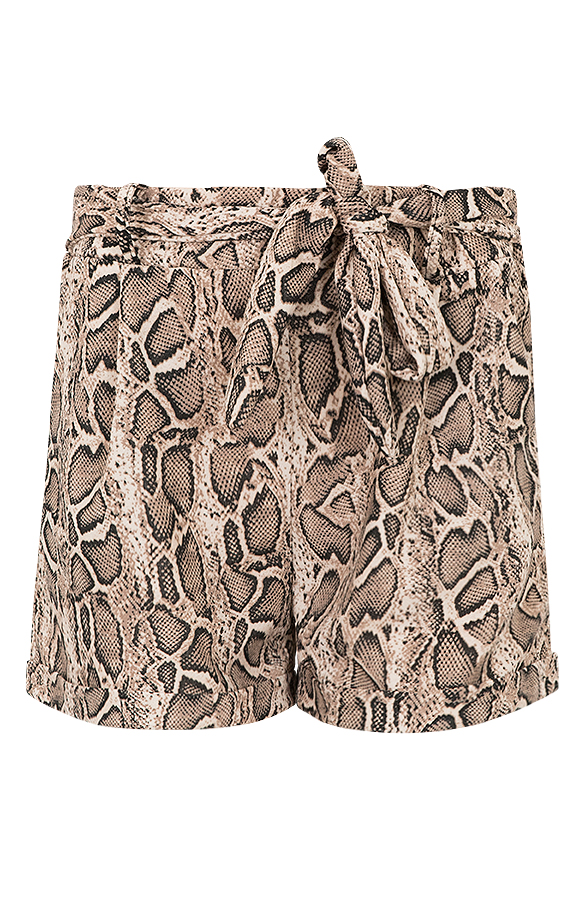 Strik Shorts Slangenprint Bruin – shoparchief