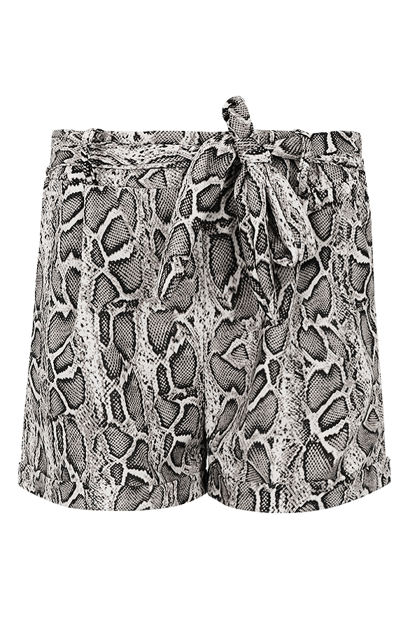 Strik Shorts Slangenprint Grijs – shoparchief