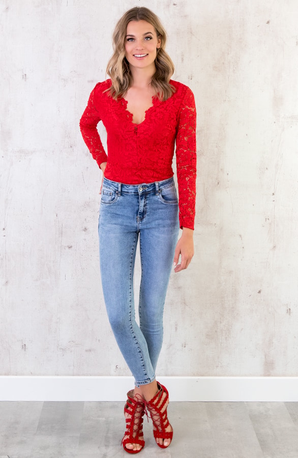 Skinny Spijkerbroek Lichtblauw – shoparchief, foto 5