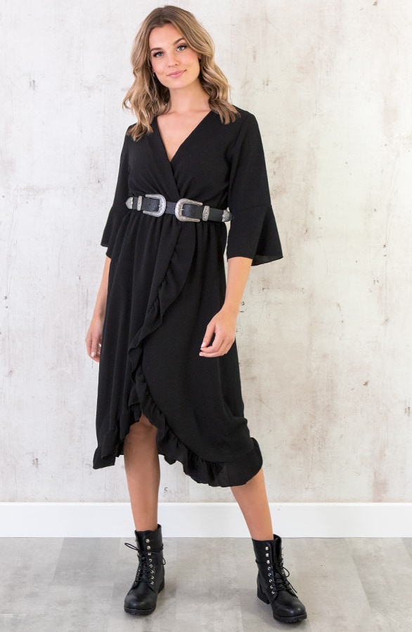 Midi Jurk Zwart – shoparchief, foto 2