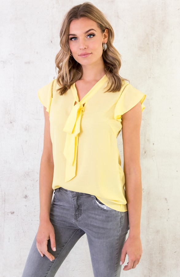 Basic Strik Top Geel – shoparchief, foto 2