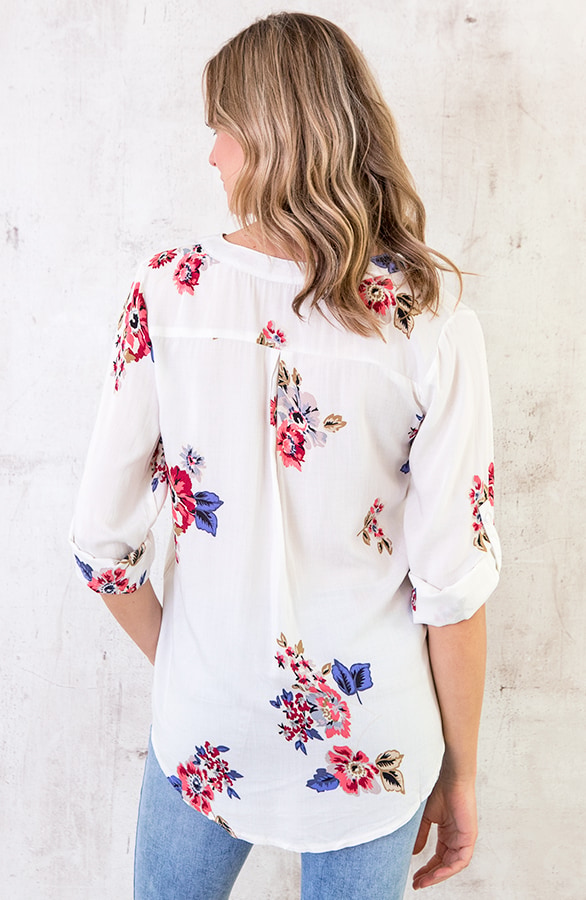 Blouse Bloemen Wit – shoparchief, foto 5