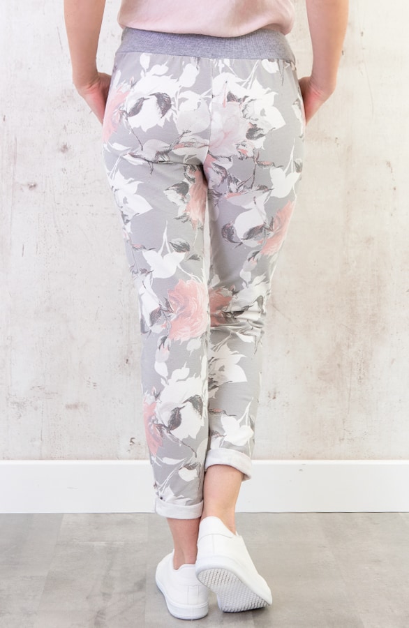 Joggingbroek Bloemen Grijs – shoparchief, foto 3