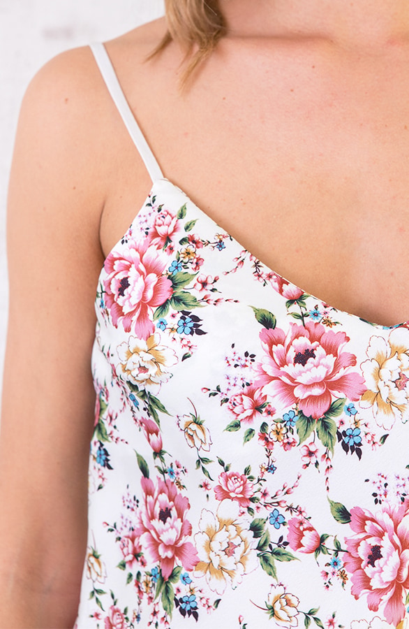 Spaghetti Top Bloemenprint – shoparchief, foto 5