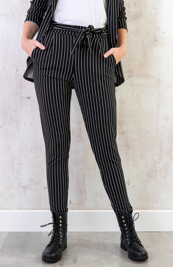 Strik Broek Gestreept Zwart – shoparchief, foto 2