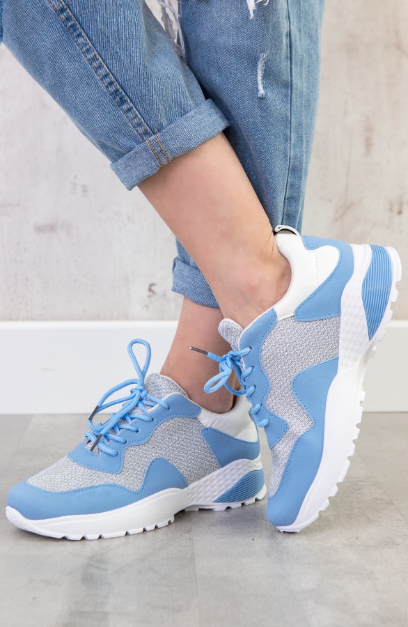 Dad Sneakers Dames Blauw – shoparchief, foto 2