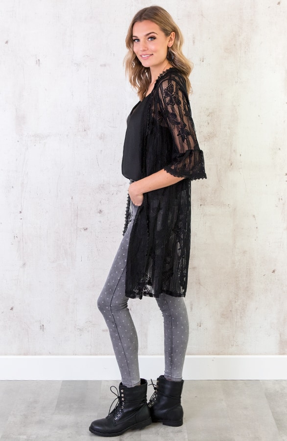 Kanten Vest Zwart – shoparchief, foto 3