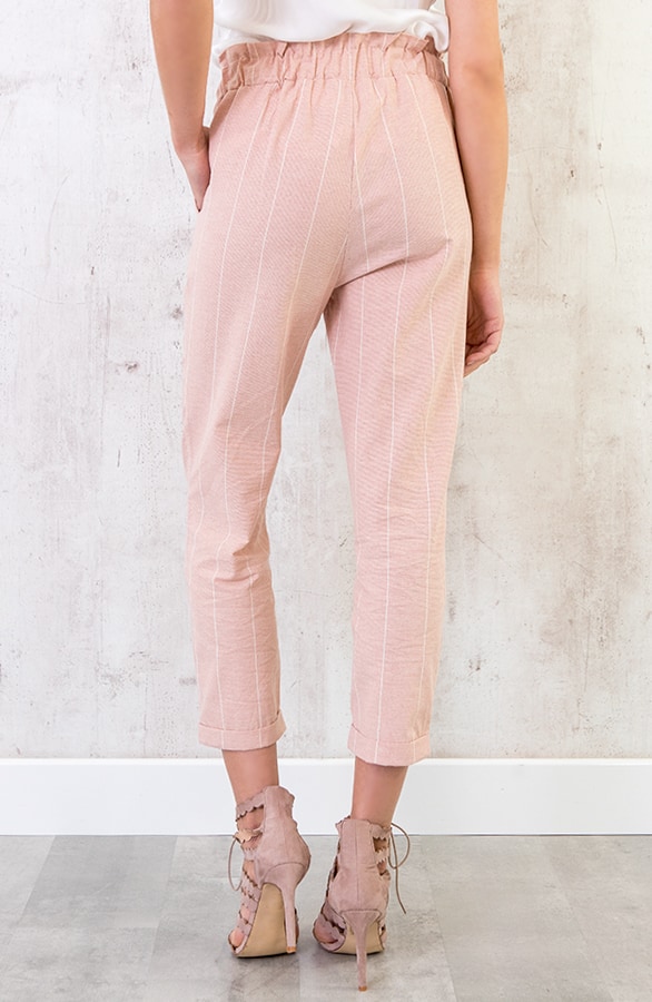 Linnen Broek Gestreept Roze – shoparchief, foto 4