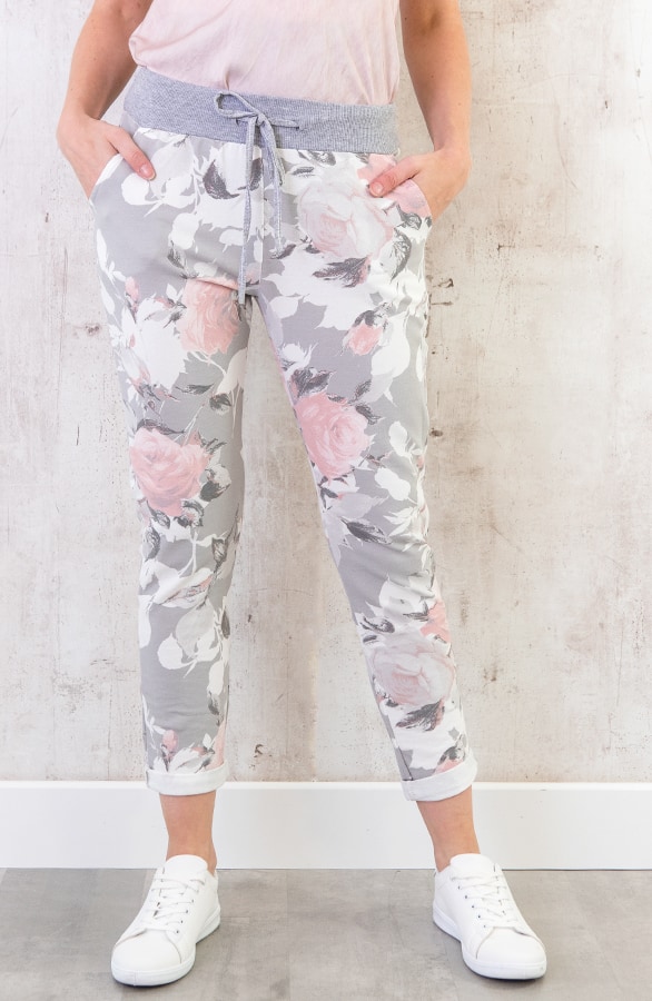 Joggingbroek Bloemen Grijs – shoparchief, foto 5
