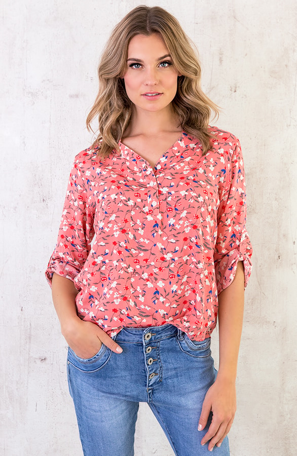 Blouse Bloemen Roze – shoparchief