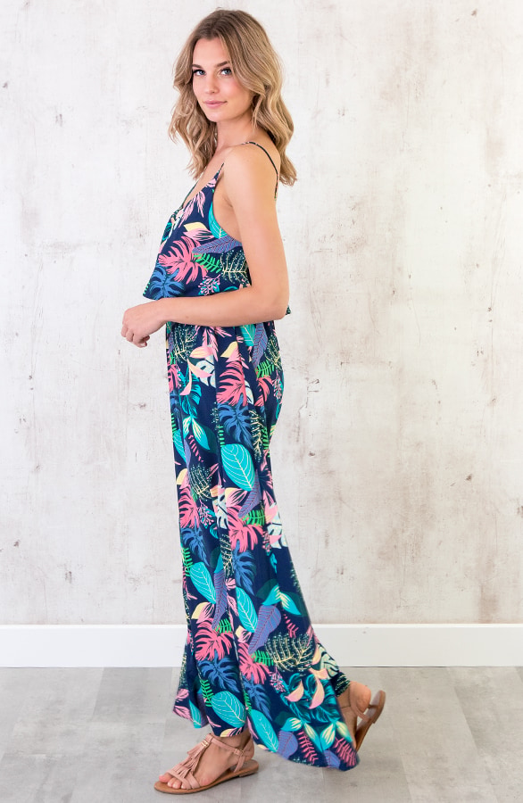 Maxi Palm Jurk Turquoise – shoparchief, foto 3