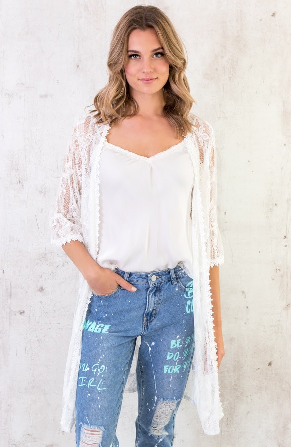 Kanten Vest Wit – shoparchief, foto 2