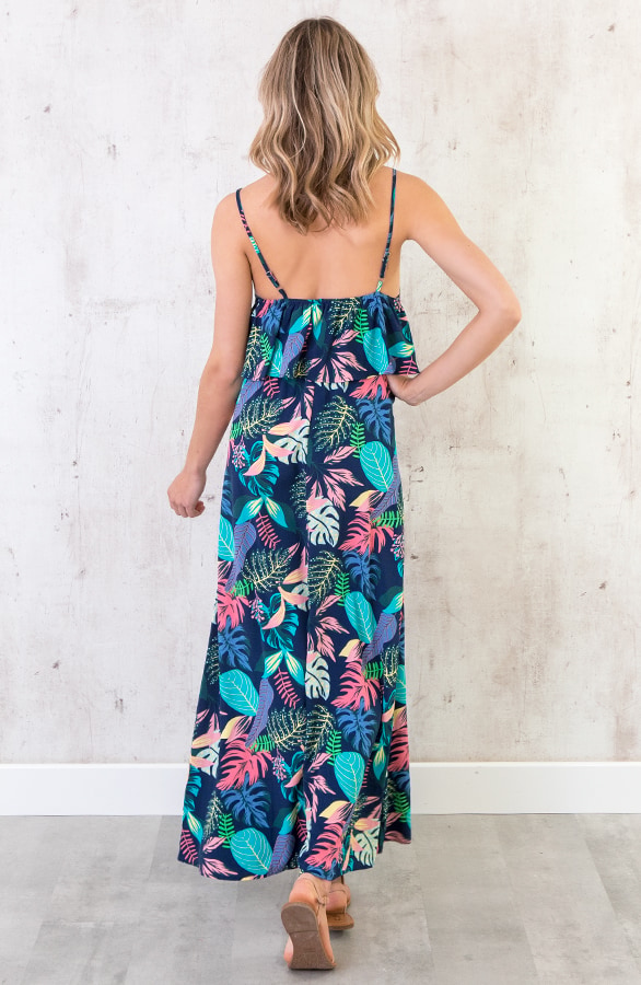 Maxi Palm Jurk Turquoise – shoparchief, foto 5