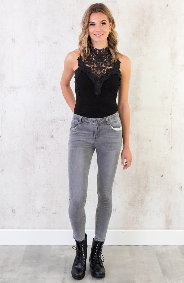 Kanten Body Halter Zwart – shoparchief, foto 3