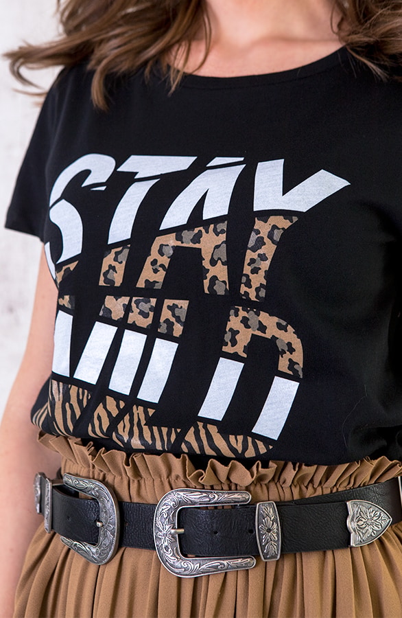 Stay Wild Top Zwart – shoparchief, foto 4