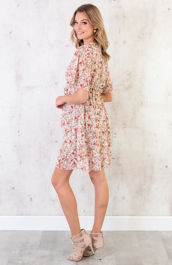 Bloemen Jurk Beige – shoparchief, foto 3