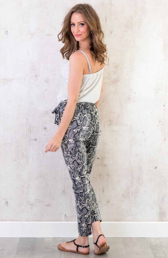 Strik Broek Slangenprint Grijs – shoparchief, foto 6