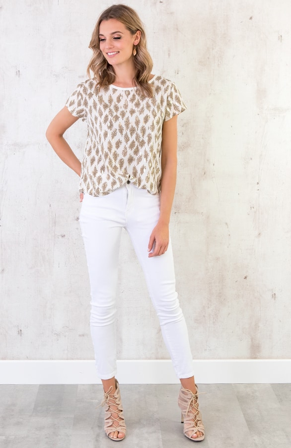 Top Bladprint Wit Goud – shoparchief, foto 7
