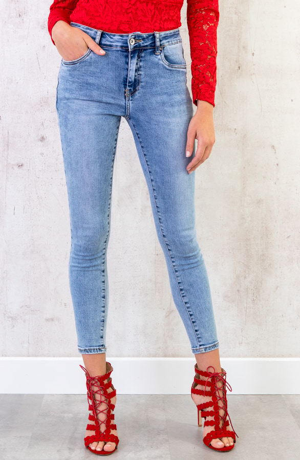 Skinny Spijkerbroek Lichtblauw – shoparchief, foto 2