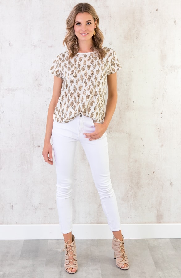 Top Bladprint Wit Goud – shoparchief, foto 4