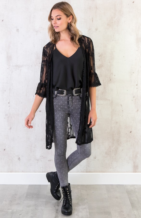 Kanten Vest Zwart – shoparchief, foto 4