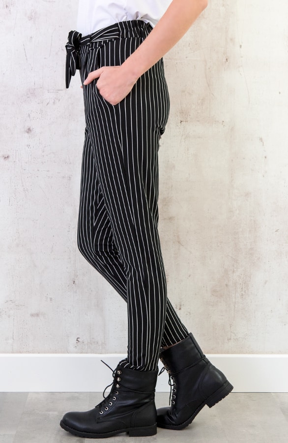 Strik Broek Gestreept Zwart – shoparchief, foto 3