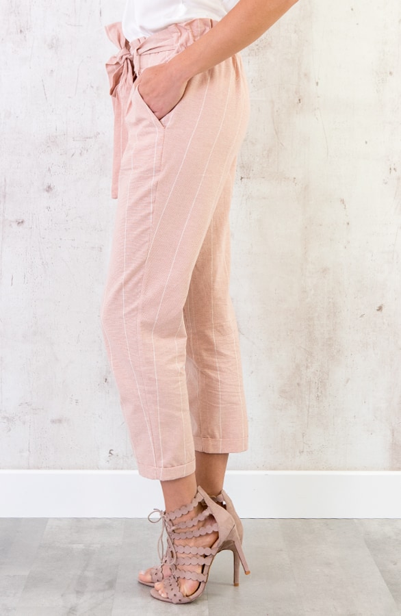 Linnen Broek Gestreept Roze – shoparchief, foto 3