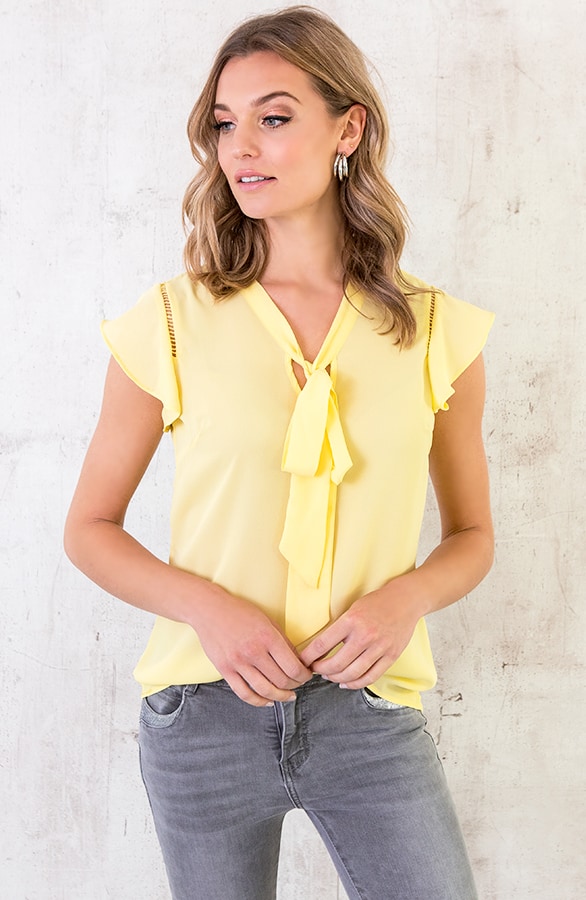 Basic Strik Top Geel – shoparchief, foto 3