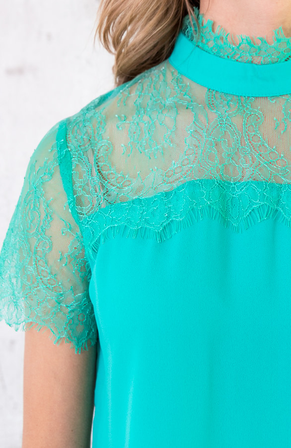 Top Kant Dames Turquoise – shoparchief, foto 6